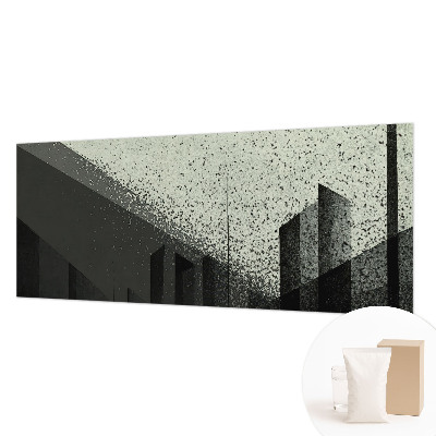 Fotomural decorativo para cabecero de cama con diseño de geometría urbana