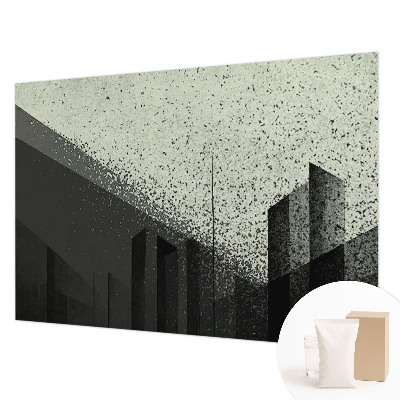 Fotomural decorativo para cabecero de cama con diseño de geometría urbana