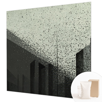 Fotomural decorativo para cabecero de cama con diseño de geometría urbana
