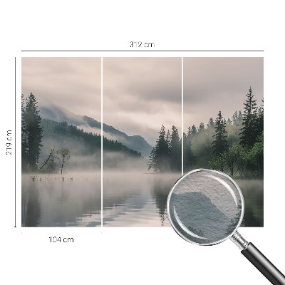 Fotomural decorativo para cabecero de cama con un lago atmosférico como motivo