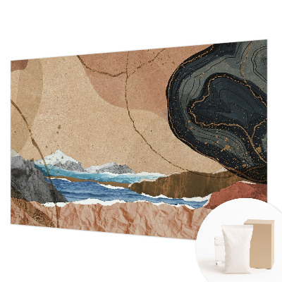 Fotomural decorativo para cabecero de cama con un paisaje abstracto