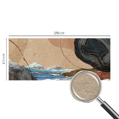Fotomural decorativo para cabecero de cama con un paisaje abstracto