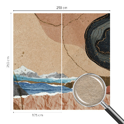 Fotomural decorativo para cabecero de cama con un paisaje abstracto