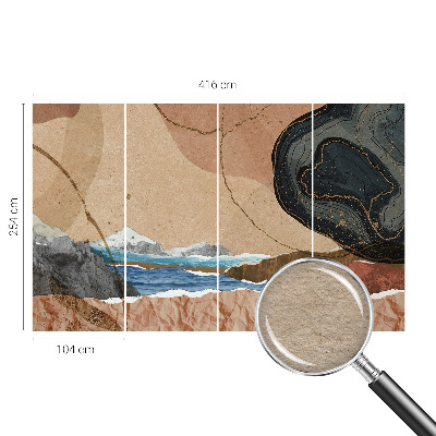 Fotomural decorativo para cabecero de cama con un paisaje abstracto