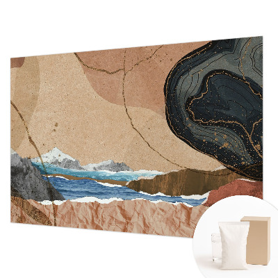 Fotomural decorativo para cabecero de cama con un paisaje abstracto