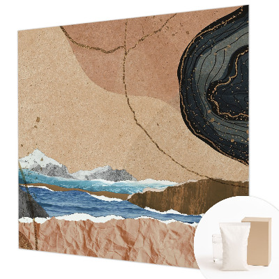 Fotomural decorativo para cabecero de cama con un paisaje abstracto
