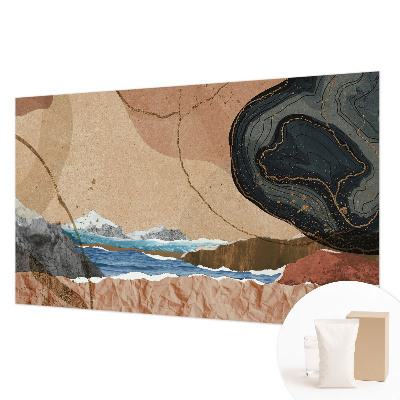 Fotomural decorativo para cabecero de cama con un paisaje abstracto