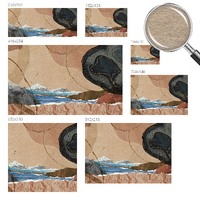Fotomural decorativo para cabecero de cama con un paisaje abstracto