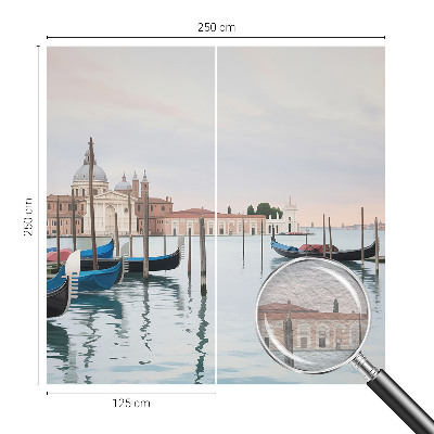Papel mural texturado decorativo con motivo de paisaje veneciano