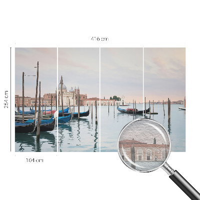 Papel mural texturado decorativo con motivo de paisaje veneciano