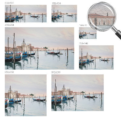 Papel mural texturado decorativo con motivo de paisaje veneciano