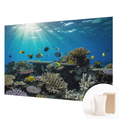 Mural decorativo con motivo de mundo submarino