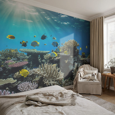 Mural decorativo con motivo de mundo submarino