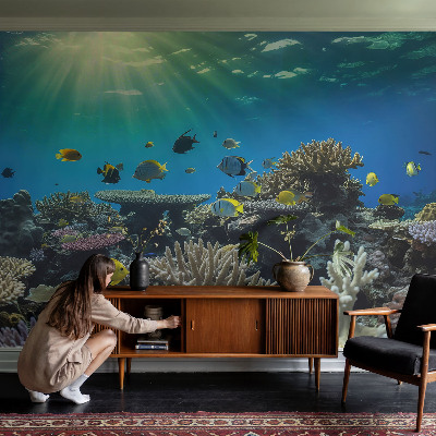 Mural decorativo con motivo de mundo submarino