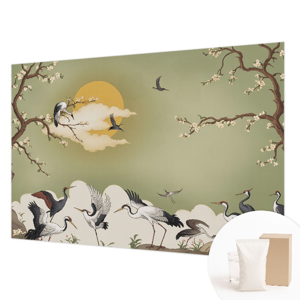 Papel mural con patrón decorativo con diseño inspirado en la naturaleza en estilo elegante