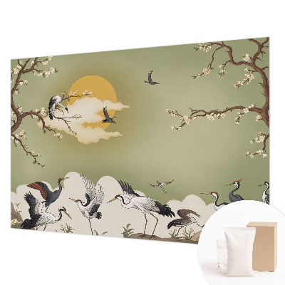 Papel mural con patrón decorativo con diseño inspirado en la naturaleza en estilo elegante
