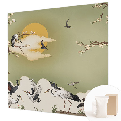 Papel mural con patrón decorativo con diseño inspirado en la naturaleza en estilo elegante