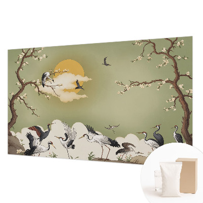 Papel mural con patrón decorativo con diseño inspirado en la naturaleza en estilo elegante