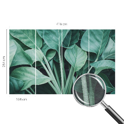 Mural de pared con estampado hermoso con motivo de naturaleza en tonos verdes
