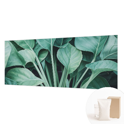 Mural de pared con estampado hermoso con motivo de naturaleza en tonos verdes