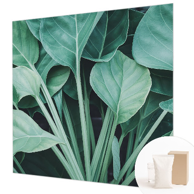 Mural de pared con estampado hermoso con motivo de naturaleza en tonos verdes