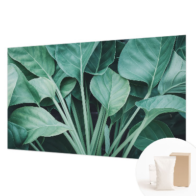 Mural de pared con estampado hermoso con motivo de naturaleza en tonos verdes