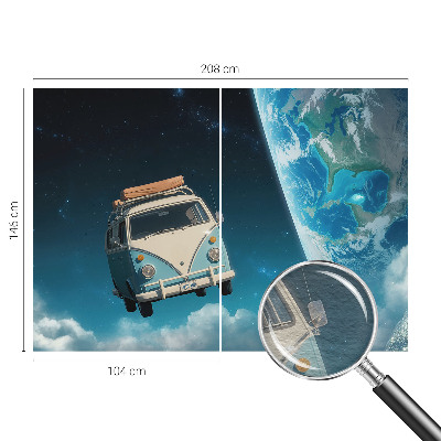 Mural decorativo con motivo de viajes espaciales