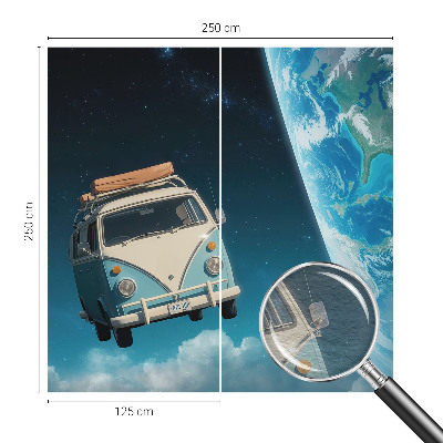 Mural decorativo con motivo de viajes espaciales