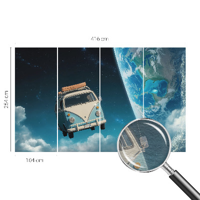 Mural decorativo con motivo de viajes espaciales