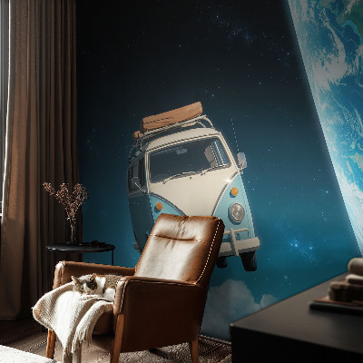 Mural decorativo con motivo de viajes espaciales