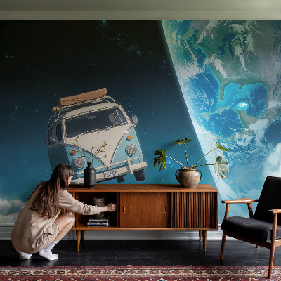 Mural decorativo con motivo de viajes espaciales