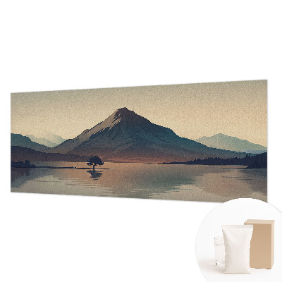 Mural decorativo con un paisaje de montaña