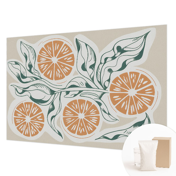 Papel mural texturado decorativo con patrón de frutas
