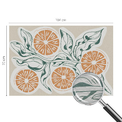 Papel mural texturado decorativo con patrón de frutas
