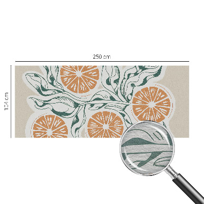 Papel mural texturado decorativo con patrón de frutas