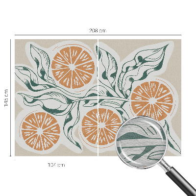 Papel mural texturado decorativo con patrón de frutas