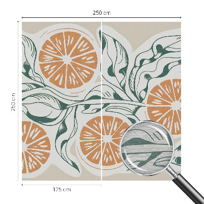 Papel mural texturado decorativo con patrón de frutas