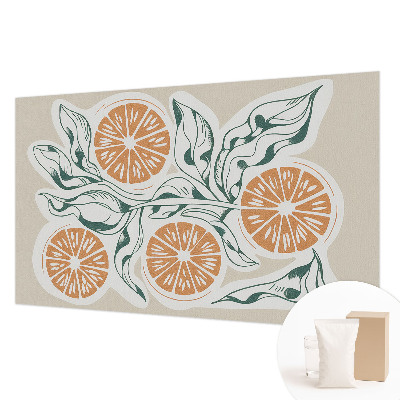 Papel mural texturado decorativo con patrón de frutas