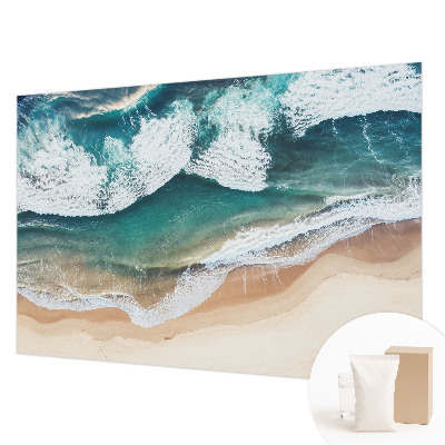 Fotomural decorativo para cabecero de cama con diseño de olas del mar