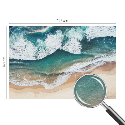 Fotomural decorativo para cabecero de cama con diseño de olas del mar