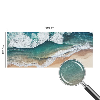 Fotomural decorativo para cabecero de cama con diseño de olas del mar