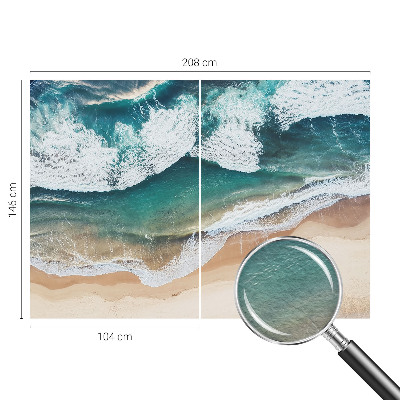 Fotomural decorativo para cabecero de cama con diseño de olas del mar