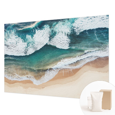 Fotomural decorativo para cabecero de cama con diseño de olas del mar