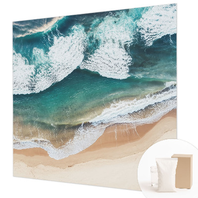 Fotomural decorativo para cabecero de cama con diseño de olas del mar