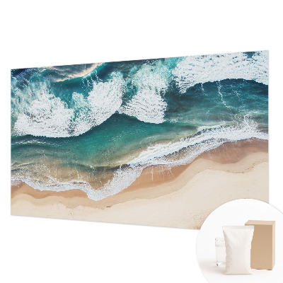 Fotomural decorativo para cabecero de cama con diseño de olas del mar