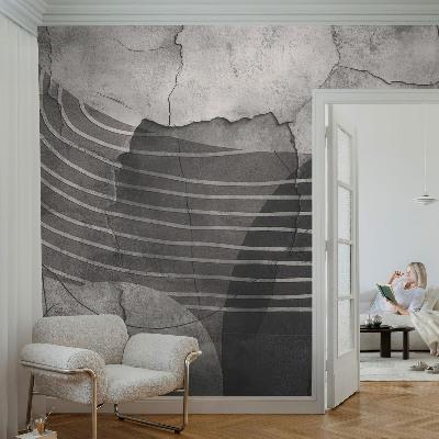 Mural de pared con estampado hermoso con un diseño de líneas abstractas