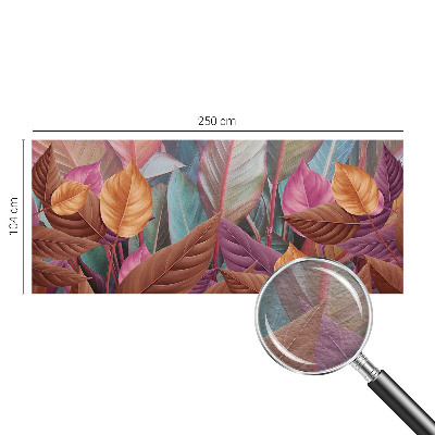 Fotomural decorativo para cabecero de cama con hojas coloridas