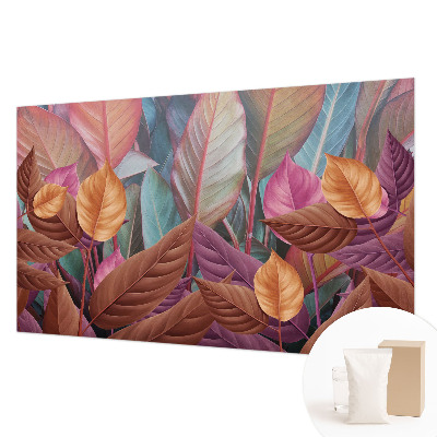 Fotomural decorativo para cabecero de cama con hojas coloridas