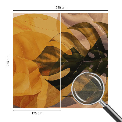 Papel mural con patrón decorativo con diseño de hojas abstractas