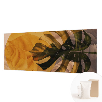 Papel mural con patrón decorativo con diseño de hojas abstractas